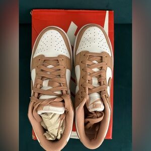 NWT Nike Dunk Low White and Rose Whisper Sneakers